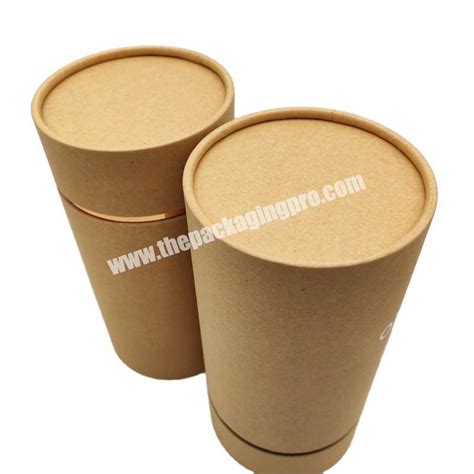 Recyclable And Biodegradable Kraft Tea Paper Tube Packaging Round Box Cardboard Packaging With