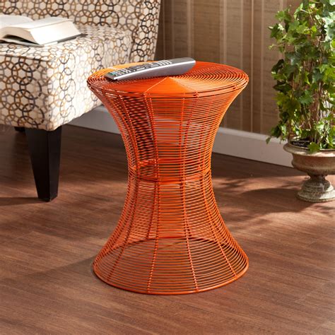 Shop Harper Blvd Kayden Indoor Outdoor Orange Metal Accent Table