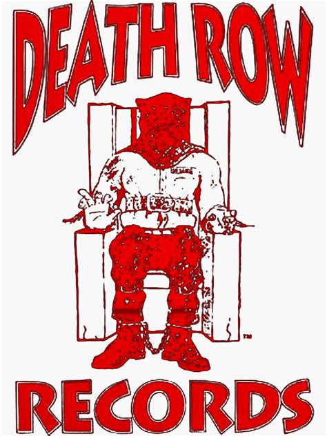 "Death Row Records Red Logo" Sticker by shopSCUIC | Redbubble