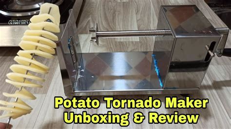 Potato Tornado Maker Review How To Use Potato Spiral Cutter From