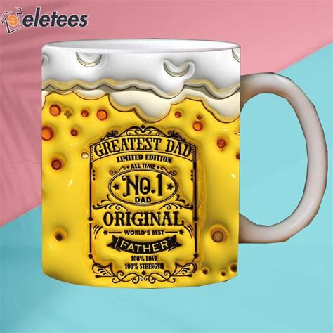 Worlds Best Dad 3d Inflated Mug Dad Beer Fathers Day