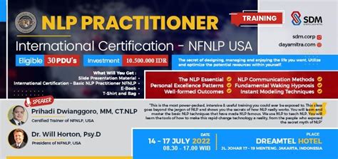 Beli Tiket Nlp Practitioner International Certification Nfnlp Usa