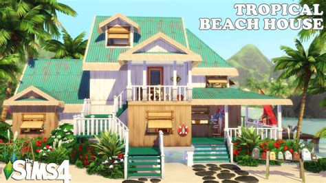 🌴🌊 Tropical Beach House In Sulani 1 Pack The Sims 4 Speed Build Youtube