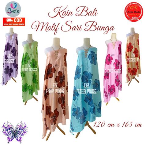 Jual Kain Bali Pantai Kain Bali Motif New Sari Bunga Rumbai Standar