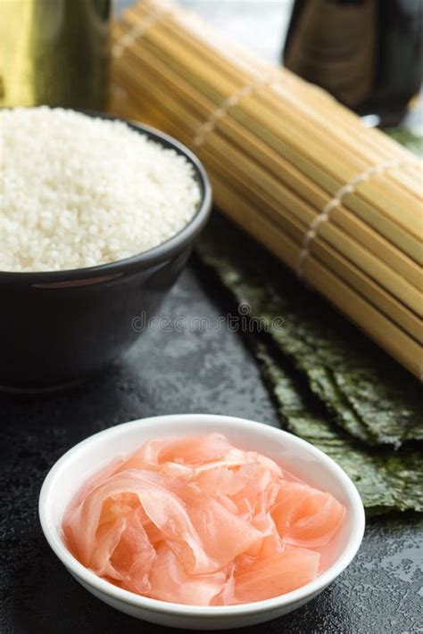 Pickled Sushi Ginger Slices. Stock Photo - Image of garnish, food