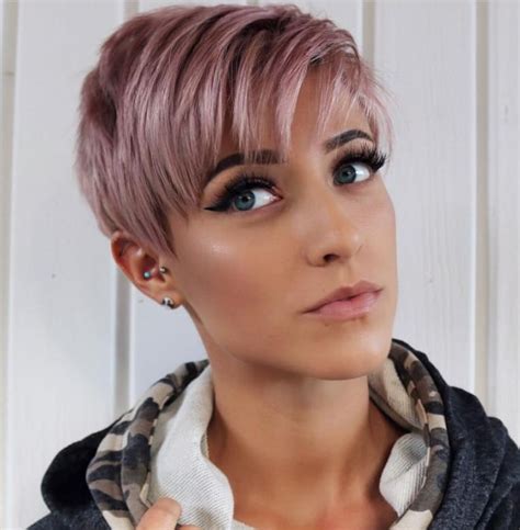 Best Short Pixie Haircut And Color Design For Cool Woman