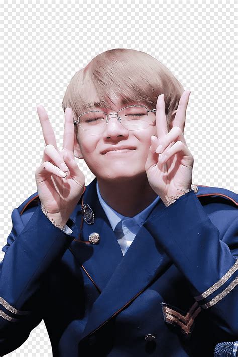 BTS TAEHYUNG V Man In Blue Blazer Wearing Eyeglasses Png PNGEgg