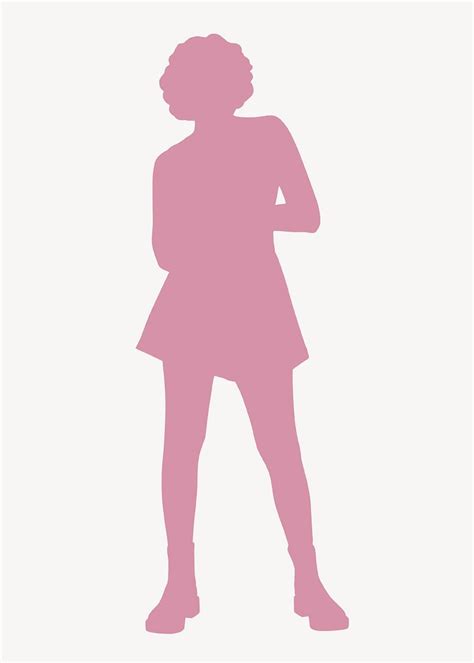 Afro Woman Silhouette Clipart Pink Psd Rawpixel