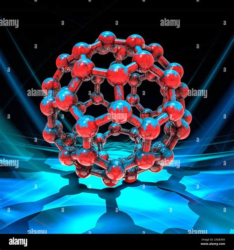 Buckyball Molécula C60 Modelo Molecular De La Forma Esférica De La