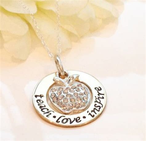 Items Similar To Teachers Necklace Hand Stamped Personalized Jewelry