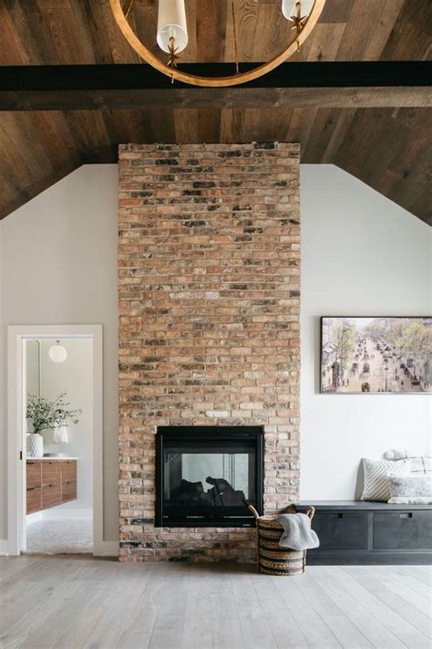 Reclaimed Brick Fireplace Reclaimed Brick Fireplace Bedroom with tall Reclaimed Brick Fireplace ...