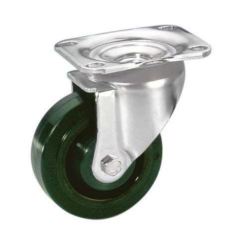 Adam Hall Guitel 37025 Heavy Duty Swivel Castor 100 Mm With Green Wheel