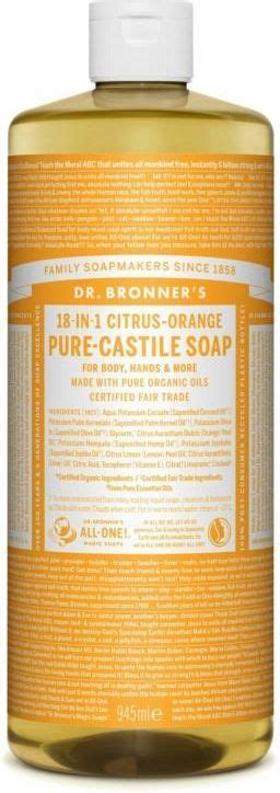 Dr Bronners Pure Castile Liquid Soap Citrus Orange Naturalne Mydło W