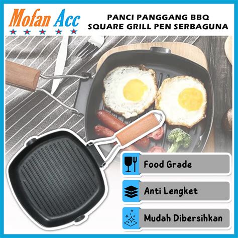 Jual Panci Panggang Square Grill Pan Foldable Cm Wajan Bbq Anti