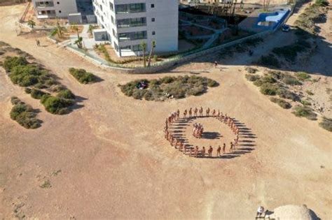 Naked Demonstration Opposing Controversial Housing Project For Spains