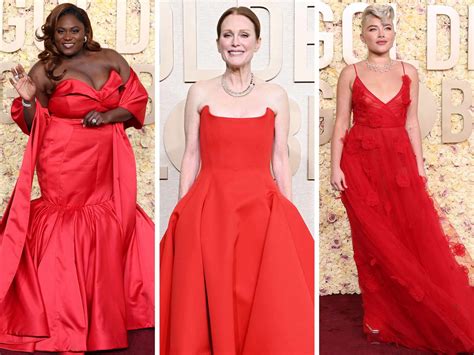 Red Was The Standout Color Trend Of The 2024 Golden Globes