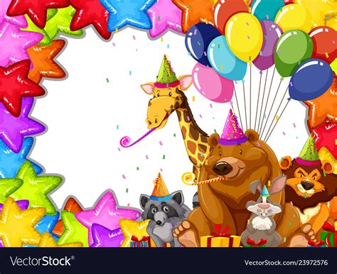 Party animals card concept Royalty Free Vector Image