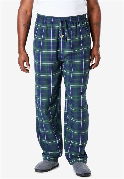 Flannel Plaid Pajama Pants Big And Tall Pajamas King Size