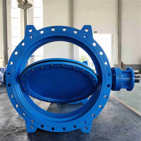 Wcb Double Flange DN1000 Pn16 Eccentric Water Butterfly Valve With Worm