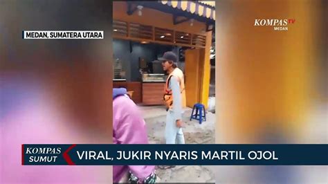 Juru Parkir Di Medan Ancam Pengendara Ojol Dengan Martil Video