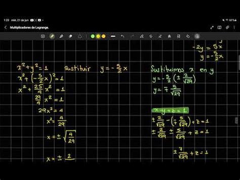 Multiplicadores De Lagrange Con Dos Restricciones Youtube