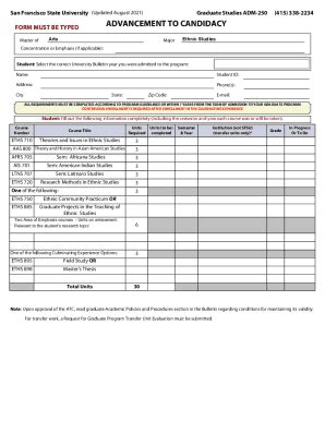 Fillable Online Grad Sfsu Annual Security Report University Police