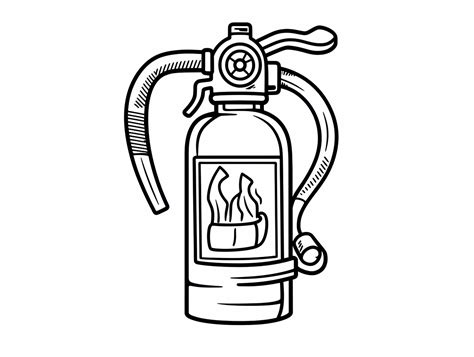 Fire Extinguisher Coloring For Little Heroes Coloring Page