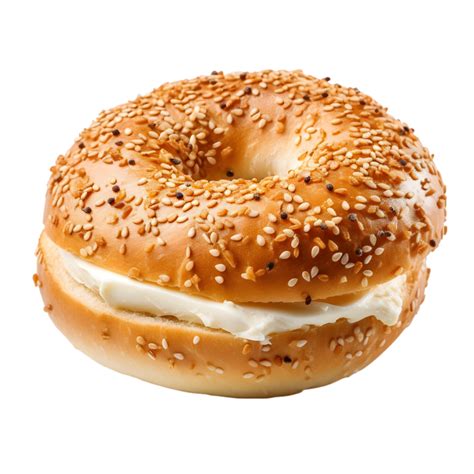 Ai Generated Bagel With Sesame Seeds Isolated On A Png Background