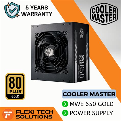 COOLER MASTER MWE 650 80 Plus Gold Fully Modular 650w PSU Power Supply ...