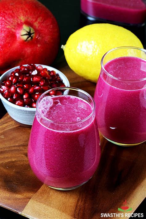 How To Make Pomegranate Juice - Swasthi's Recipes