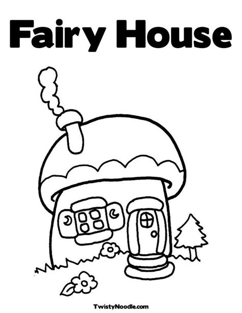 Mushroom House Colouring Pages Coloring Nation