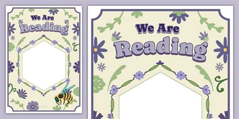 We Are Reading Bee Themed Display Poster Teacher Made