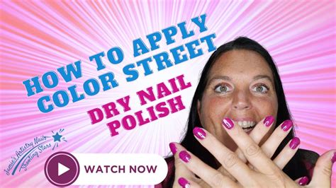 How To Apply Color Street Nail Strips Dry Nail Polish With Clear