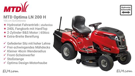 NEU 2021 MTD Optima LN 200 H V Twin 2 Zylinder Rasentraktor