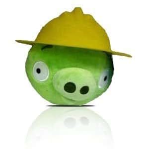 Amazon Angry Birds Plush 6 Inch Pig With Construction Hat