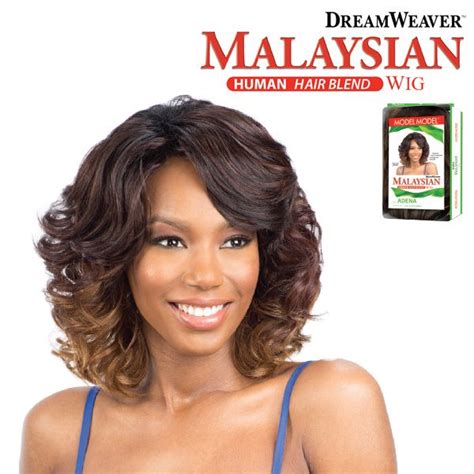 MODEL MODEL DREAMWEAVER MALAYSIAN HUMAN HAIR BLEND WIG ADENA Wigs