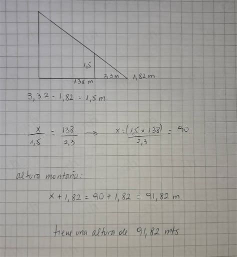 Solved 4 Para medir la altura de una montaña Gustavo de 1 82 metros