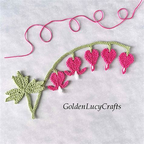 Ravelry Bleeding Heart Applique Pattern By Goldenlucycrafts