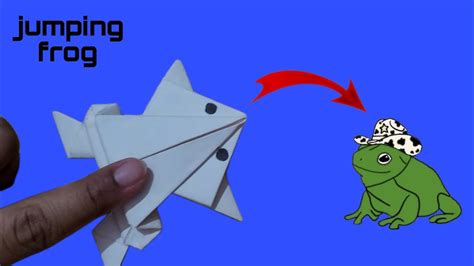 How To Make Paper Jumping Frog Origami Jumping Frog Step By Step