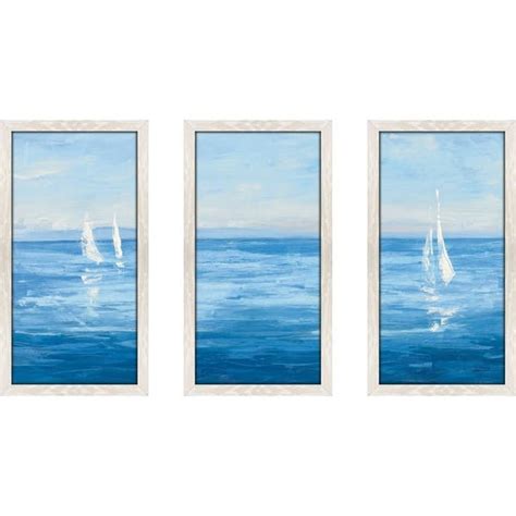 Open Sail With Turquoise By Julia Purinton Framed Acrylic Wall Set