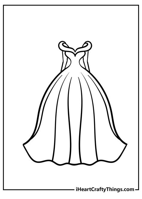 Coloring Pages Of Wedding Dresses