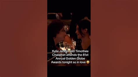 Kylie Jenner And Timothée Chalamet Attends The 81st Annual Golden Globe