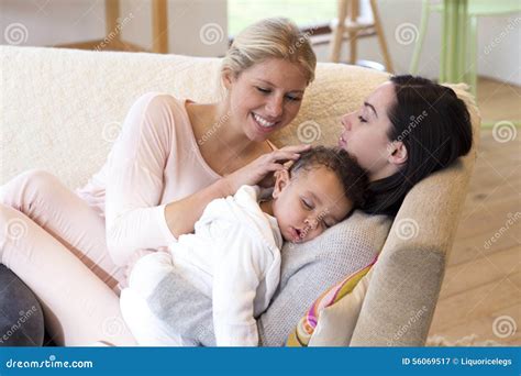 Same Sex Couple With Son Stock Image Image Of Happy