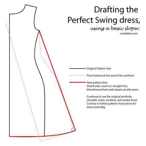 Drafting The Perfect Swing Dress Riva La Diva Swing Dress Pattern Diy Sewing Pattern