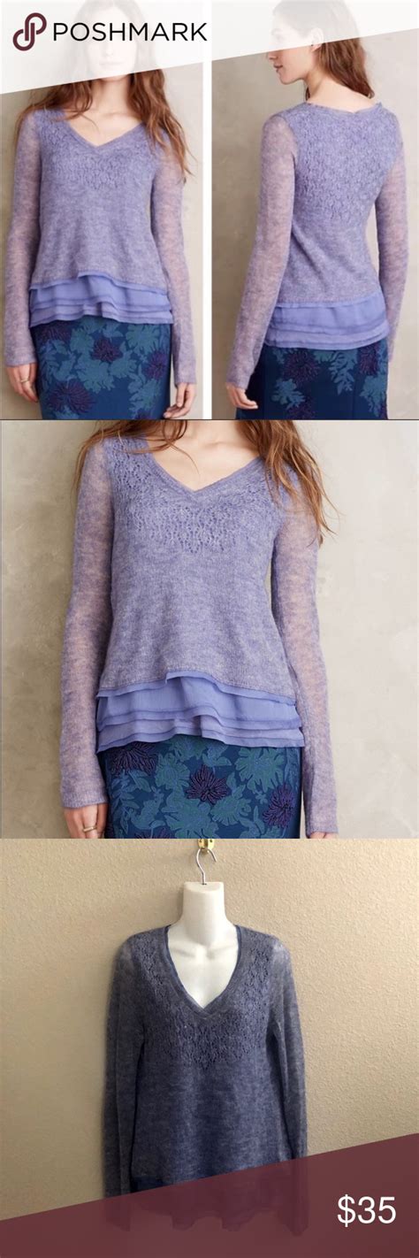 Anthropologie Knitted And Knotted Layered Sweater Anthropologie Knitted