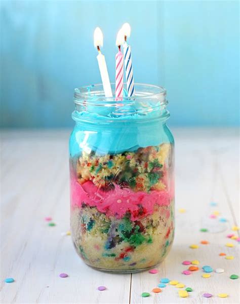 Birthday Cake In A Jar Cake In A Jar Cupcake Cakes Desserts