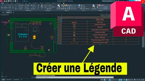 Comment Cr Er Une L Gende Sur Autocad Youtube