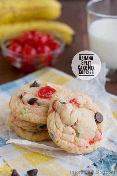 Banana Split Cake Mix Cookies - Taste and Tell