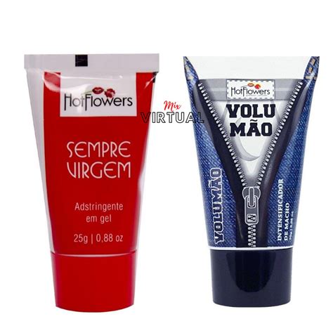 Kit Casal Sempre Virgem E Volumão Intensificador De Macho 25gr Envio Discreto Produto de Sex