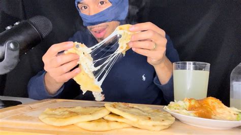 Asmr Eating Cheese 🧀 Pupusas 🫓 Drinking Lemonade Asmr Youtube